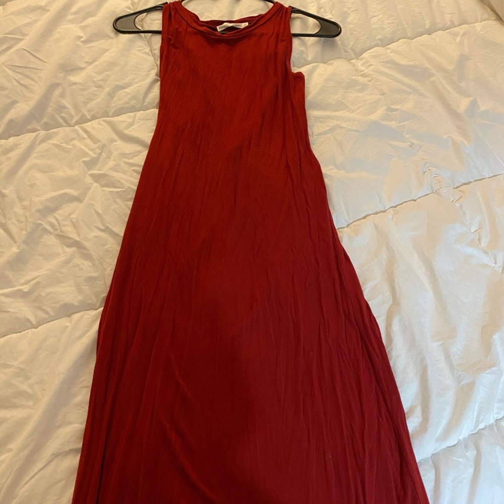 Red maxi dress